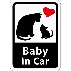 Baby in Car u˂̐eqv ԗpXebJ[ (}Olbg) (zCg) ^ Ԃ񂪏Ă܂ s02