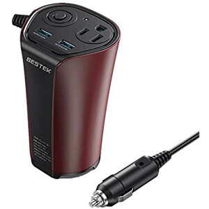 BESTEK Co[^[ VK[\Pbg RZg 150W DC12VAC100Vɕϊ USB2|[g 12VԐp J[Co[^[ ԍڗpCo[^[ MRI1510NU-JP
