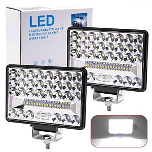 X-STYLE LED���[�N���C�g ��Ɠ� 144W 48�ALED �ԊO�� �f�b�L���C�g �_�Ƌ@�B DC 12V/24V���p �h�� �h�o �ϐk ������ �g���b�N/���z�@�B/��Ǝ� �ėp �z���C�g 2�Z�b�g