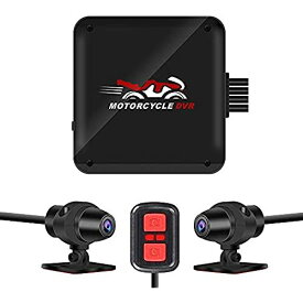 Motocam バイク用ドライブレコーダー 前後カメラ 全体防水 SONY IMX307センサー 1080PフルHD WiFi機能 超暗視機能 GPS 130°広角 HDR/WDR技術 リモコン付き 常時録画 ループ録画 Red-black