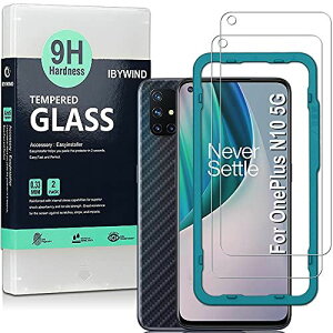 Ibywind OnePlus Nord N10 5G ��p�ی�t�B���� 2�Z�b�g �w�ʕی�t�B�����t�� �ȒP�����L�b�g�t��