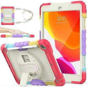 SEYMAC Stock iPad 9/8/7 P[X ϏՌ  h~ ی 360°]X^h y[ یtBt R߉\ nhXgbv V_[Xgbv VR ... iPad