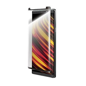 Galaxy Note9 SC-01L/SCV40 ガラスフィルム 「GLASS PREMIUM FILM」 超立体オールガラス ブラック/高光沢/0.33mm LP-GN9FGFBK