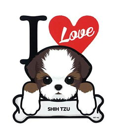 ゼネラルステッカー I LOVE DOG SHIH TZU シーズー ビニールステッカー 1枚入り PET-043
