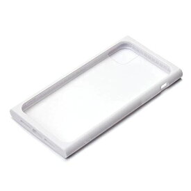 プレミアムスタイル PG-19AGT11WH(ホワイト) iPhone 11 Pro用 クリアガラスタフケース スクエア