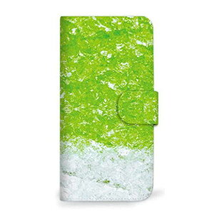 OPPO Reno3 5G A001OP ケース 手帳型 夏 涼しい かき氷 グリーン (496) SC-0281-GR/A001OP