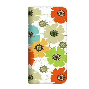 OPPO Reno3 A CPH2013 ケース 手帳型 ベルトなし 花 花柄 花がら フラワー レッド (495) NB-0059-RD/CPH2013