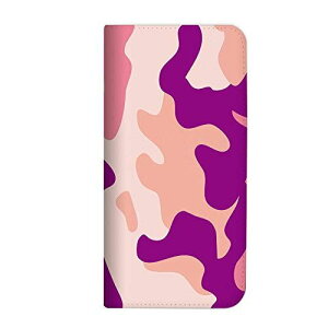 OPPO Reno3 A CPH2013 ケース 手帳型 ベルトなし カモフラ カモフラージュ ピンク (495) NB-0002-PK/CPH2013