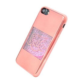 藤本電業 iPhone8 iPhone7 ソフトグリッターケース キラキラ舞うラメ スマイル ピンク Ji7-G03