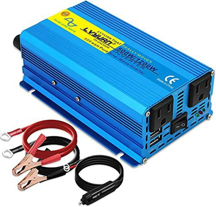 楽天市場】LVYUAN（リョクエン）インバーター 正弦波 12V 500W 最大 
