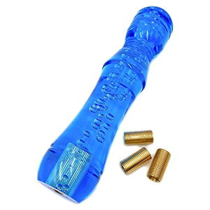 Meliore 電マ シフトノブ バブル クリスタル 気泡 ロング 延長 200mm 20cm MT AT トラック デコトラ アダプター 付き 5種 汎用品 カスタム パーツ 青 (ブルー)