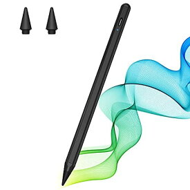 MILPROX【2021年革新版】 タッチペン iPad (2018-2021) 用スタイラスペン 超高感度 iPad専用ペン 軽量 磁気吸着/傾き感知/誤作動防止/自動オッフ/耐摩 アクティブ ペンシル USB充電式 ... Black