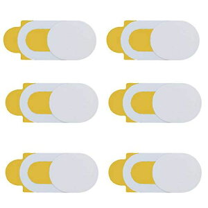 ウェブカメラカバー webカメラカバー インカメラカバー 盗撮防止 プライバシー保護 タブレット/パソコン/スマホ/ノートパソコン対応 盗撮ハッカー防止 6枚セット【白】