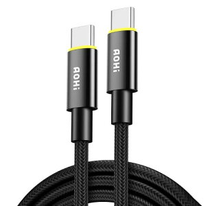 USB C-USB C�P�[�u���AAOHI Magline USB-C�P�[�u�� �i�C����1.8M Type C �P�[�u��100W�ASamsung Galaxy Z / S21 / Ultra / S21 +�AMacBook