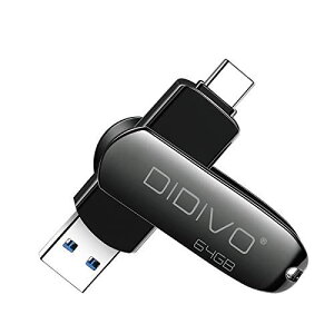 DIDIVO 64GB USB[ 2in1^CvC tbVhCu X}z/^ubg/PCΉ X}zp USB eʕs ʑ}X}z[ USB3.0 f[^` {fB[ Black
