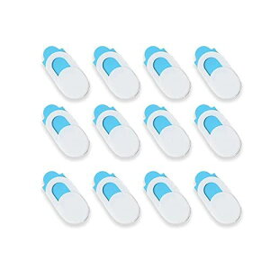 ウェブカメラカバー パソコン カメラ 目隠し カメラカバー 12個セット (ブラックorホワイト) 18mm×9mm webカメラカバー 0.7mm厚 スライド式 ウェブカメラ カバー カメラセキュリティシール ...