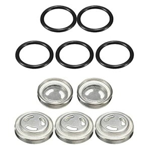 高品質 マスターシリンダー 確認窓 ブレーキフルード確認窓 5セット 18mm マスターシリンダー サイトミラーガスケット 点検窓 覗き窓 油量窓 ブレーキ 交換 のぞき窓 リザーバー実用 交換 の