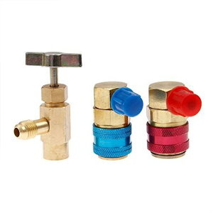��} R134A�^�b�v�o���u �T�[�r�X�ʃo���u 1/4SAE�I�XxM14 R134A�N�C�b�N�J�v���[ �ፂ���p �N�C�b�N�W���C���g �N�C�b�N�J�v���R�l�N�^�L�b�g