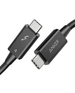 Anker USB-C & USB-C Thunderbolt 4 100W P[u 0.7m ubN 100Wo 8KΉ 40 Gbps f[^] MacBook Air Pro iPad Pro Ή