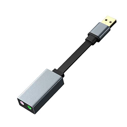 USB オーディオ 変換アダプタ 外付け サウンドカード USB 3.5mm ミニ ジャック ヘッドホン・マイク端子 PS5 PS4,MacBook,Mac Mini,iMac,Windows PCなどに最適