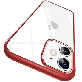 CASEKOO iPhone12 用 iPhone12Pro 用 ケース 黄ばみ防止 米軍MIL規格 耐衝撃 カバー ワイヤレス充電対応 2021年 6.1 インチ アイフォン 12 /12Pro 用ケース(レッド)