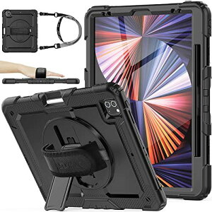 SEYMAC stock iPad Pro 11 �P�[�X 2021/2020/2018 �ϏՌ� ��� 360°��]�X�^���h �y�����[ �ی�t�B�����t�� ���R���߉\ �n���h�X�g���b�v �V�����_�[�X�g���b�v �V���R�� ...