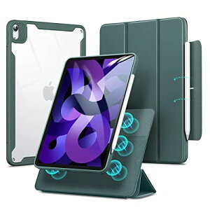 ESR iPad Air 5 �P�[�X 2022 (��5����) �n�C�u���b�h�P�[�X iPad Air 4 �P�[�X 2020 iPad 10.9�C���` ���O���\�ȃ}�O�l�b�g�J�o�[ ���߉\�ȏc�u��/���u���X�^���h�@�\ ... �O���[��