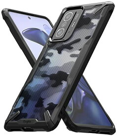 【Ringke】Xiaomi 11T ケース / 11T Pro ケース ストラップホール付き [米軍MIL規格取得] スマホケース 滑り止め 落下防止 カバー Fusion-X - Camo Black