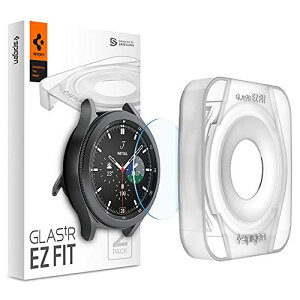 Spigen EZ Fit �K���X�t�B���� Galaxy Watch 4 Classic 46mm �p �\�t�L�b�g�t�� Galaxy Watch4 �N���V�b�N 46mm �Ή� �ی� �t�B���� 2����