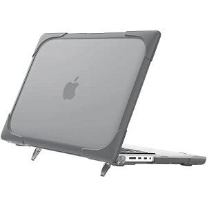 ProCase MacBook Pro 14 P[X 2021 M1 Pro A2442 Ή ϏՌn[hVF یJo[ X^h 菝h~ ΍ - O[