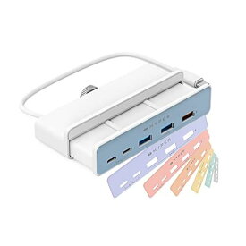 Hyper ハイパー 5in1 USB-C ハブ iMac24インチ クランプハブ USBA x3 USBC x2 ポート type-c ホワイト HyperDrive HP-HD34A6