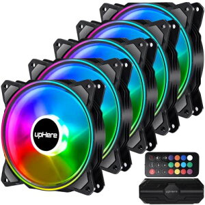 Novonest PC�P�[�X�t�@�� 120mm RGB 6PIN ��p�t�@�� 5v 3Pin ARGB �}�U�[�{�[�h AURA Sync����/�����R���Ő��� LED�t�@�� �����\ �É� 25mm�� �N�[���[�t�@�� ... ���F6PIN*5