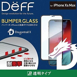 Deff�i�f�B�[�t�j BUMPER GLASS for iPhone XS Max �o���p�[�K���X iPhone XS Max 2018 �p (�ʏ�EDragontrail X) �����N���A�EDragontrail X