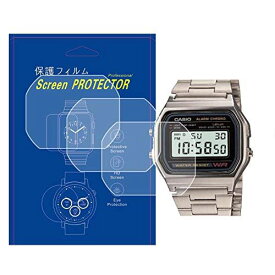 【3枚入】For CASIO A158/ A159対応腕時計用液晶保護フィルム高透過率キズ防止気泡防止貼り付け簡単（A158/ A159用）
