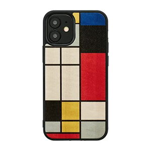 Man&Wood iPhone 12 mini P[X ؐ [ Vo[n[g ^ Ebh Jo[  nCubh Xgbvz[ Qi[d CX[d ACtH 12 ~j Jo[ ] Mondrian Wood I19245i12