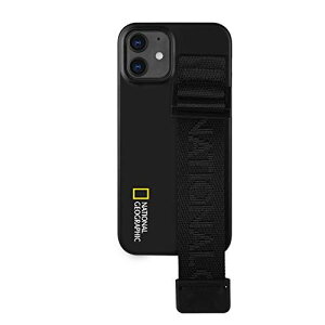 [National Geographic �������C�Z���X�i] iPhone 12 mini �P�[�X [ �n���h�X�g���b�v �X�^���h �A�C�t�H�� 12 �~�j �J�o�[ ] �i�V���i�� �W�I�O���t�B�b�N Strap Signature Case NG19612i12(�u���b�N)