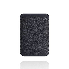 SLG Design MagSafe カードケース ウォレット 本革 iPhone 12 カード収納 背面 電磁波防止シート内蔵 2枚収納 Full Grain Leather SD20803MS(ブラックブルー)