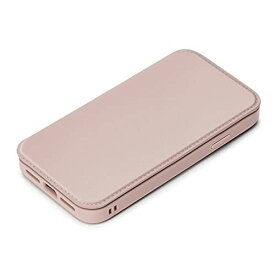 Premium Style iPhone 13用 ガラスフリップケース ピンク PG-21KGF06PK