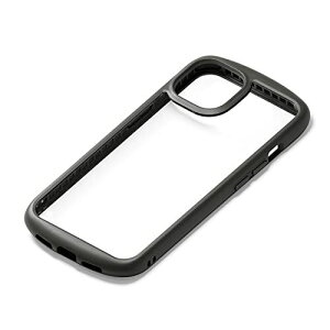 Premium Style iPhone 13 mini�p �K���X�^�t�P�[�X ���E���h�^�C�v �u���b�N PG-21JGT01BK