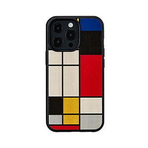 Man&Wood iPhone 13 mini P[X VR [ ؐ Ebh R hA TPUƃ|J[{l[g̃nCubh Xgbvz[t CX[d ] Mondrian Wood I21218i13MN