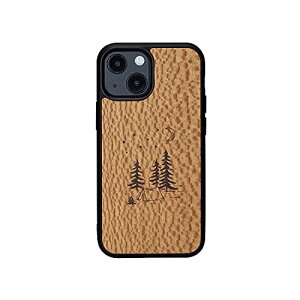 Man&Wood iPhone 13 mini �P�[�X �V�R�� [ �ؐ� �E�b�h ���R �L�����v TPU�ƃ|���J�[�{�l�[�g�̃n�C�u���b�h �X�g���b�v�z�[���t�� ���C�����X�[�d ] camp I21211i13MN