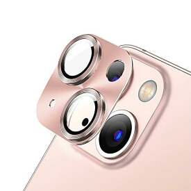 SeGinn iPhone 13/iPhone 13 Mini 対応 カメラフィルム レンズカバー 金属 ケース 高透過率 露出オーバー防止 耐衝撃 防塵 全面保護 アルミ合金＋強化ガラス製 iPhone ピンク