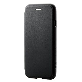 エレコム iPhone SE (第2世代/第3世代) / 8 / 7 用 ケース 360度保護 耐衝撃 背面クリア TOUGH SLIM FLAP ブラック PM-A22STS3FMBK