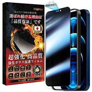 【覗き見防止】iPhone 12 / iPhone 12 Pro ガラスフィルム のぞき見防止『防塵網付き・ガイド枠付き 』日本旭硝子素材製 強化ガラス 硬度9H 耐衝撃 飛散防止【プライバシー保護】 撥水撥油 指紋防