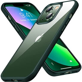 CASEKOO iPhone 13 用 ケース クリア 黄変防止 耐衝撃 米軍MIL規格 SGS認証 ストラップホール付き 6.1インチ カバー ワイヤレス充電対応 2022年新型 アイフォン 13 用