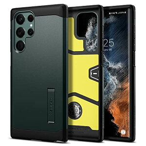 Spigen Galaxy S22 Ultra �P�[�X [ SC-52C | SCG14 ] 3�w�\�� �X�^���h�t�� �ČRMIL�K�i�擾 �J�����ی� ���h�~ �Ռ��z�� ���C�����X�[�d�Ή� �^�t�E�A�[�}�[ ACS04519