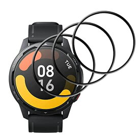 For Xiaomi Watch S1 Active フィルム 【3枚セット】 Xiaomi Watch S1 Active用 保護フィルム 3D曲面カバー ナノガラス素材 炭素繊維 全面保護 画面保護シート 液晶シール