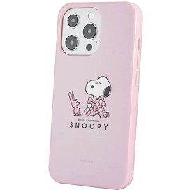 グルマンディーズ ピーナッツ iPhone13 Pro(6.1インチ)対応 ソフトケース うさぎ SNG-599C ピンク
