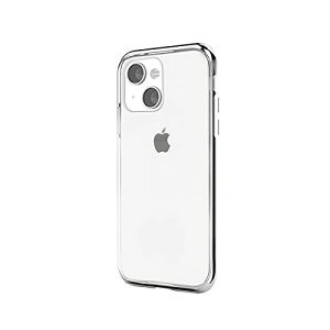 motomo iPhone 13 Pro �p �P�[�X INO LINE INFINITY CLEAR CASE ��d�\�� [ �N���A �\�t�g �������h�~ TPU�ƃ|���J�[�{�l�[�g�̃n�C�u���b�h �ϏՌ� �o���p�[�� Chrome Silver