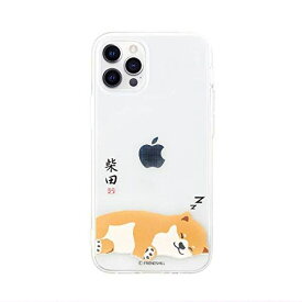 [しばたさん公式ライセンス品] abbi FRIENDS 2020 iPhone (6.1インチ)クリア ケース 犬 [ いぬ 柴犬 動物 アニマル ソフト 透明 密着痕防止 TPU Qi充電 ワイヤレス充電 昼寝 iPhone 12 / 12 Pro